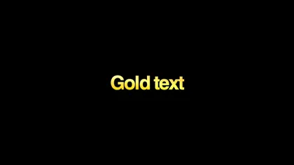 Gold Text yazı animasyonu