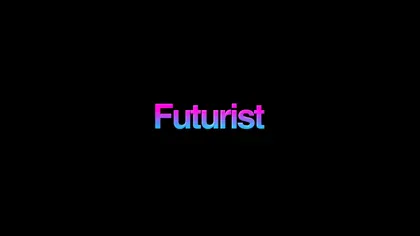 Futurist yazı animasyonu